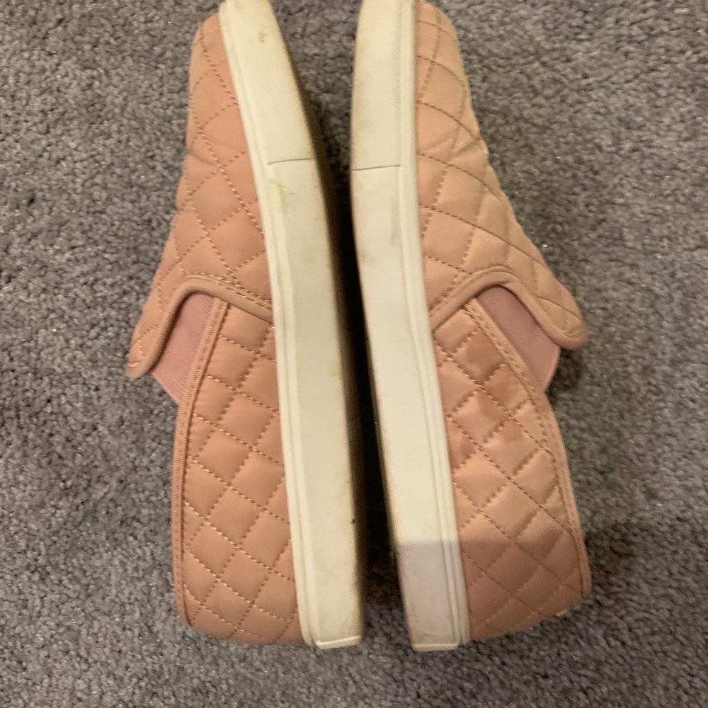 Pink Quilted Steve Madden Slip On Sneakers - Picture 3 of 6